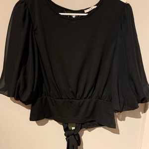 Black Backless Blouse